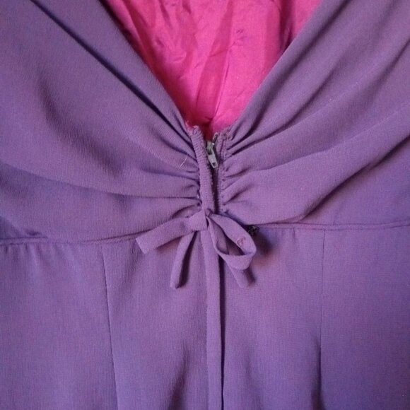 Vintage 1990s Jordan Sleeveless Purple Prom / Formal Dress - Picture 6 of 7